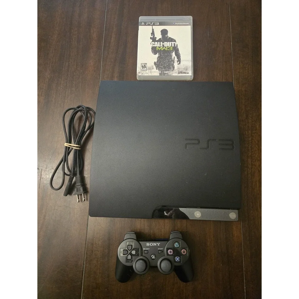 Sony Playstation 3 Slim‎ Console Bundle w/  Game & Controller- Tested